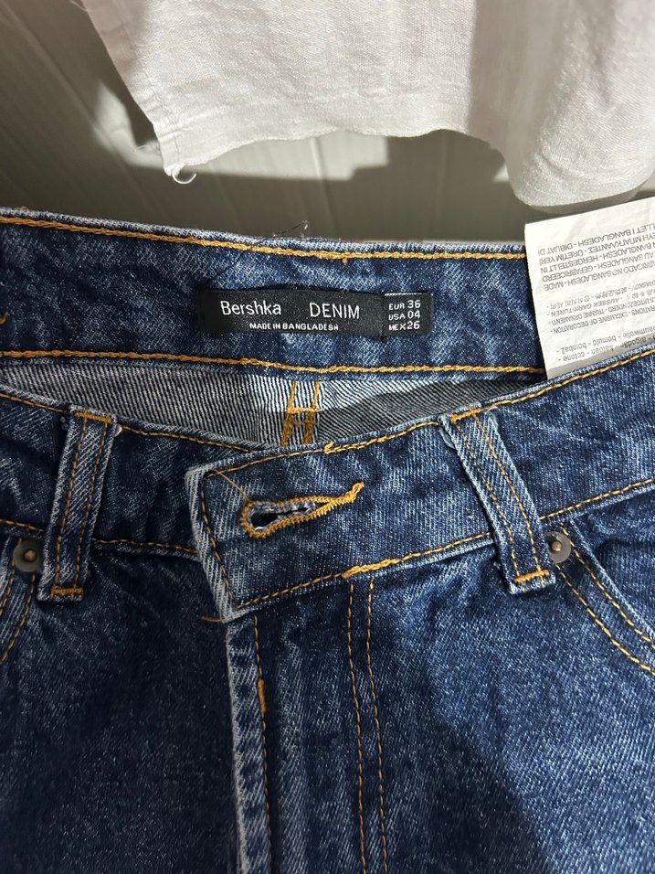 Kadın Mavi Midi Boy Kot Pantolon - Görsel 2