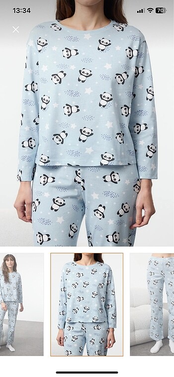 l Beden Trendyolmilla pijama takımı