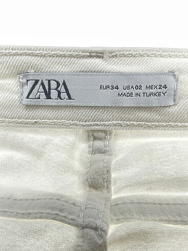 34 Beden beyaz Renk Zara Jean / Kot %70 İndirimli.
