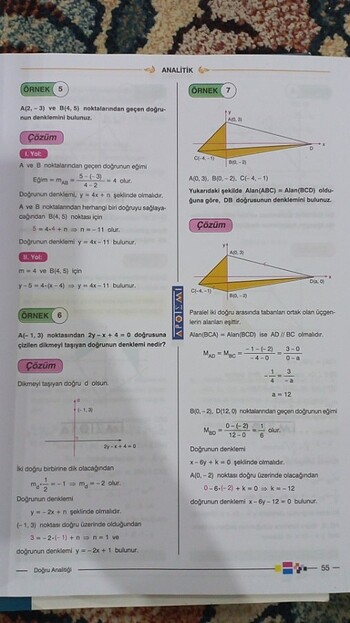  Beden Renk APOTEMİ ANALİTİK GEOMETRİ KONU ANLATIMLI 
