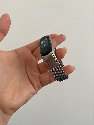 Mi Band 3-4 Uyumlu Metal Hasır Kordon