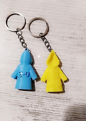 Sarı mavi yağmurluk Anahtarlık - Görsel 2