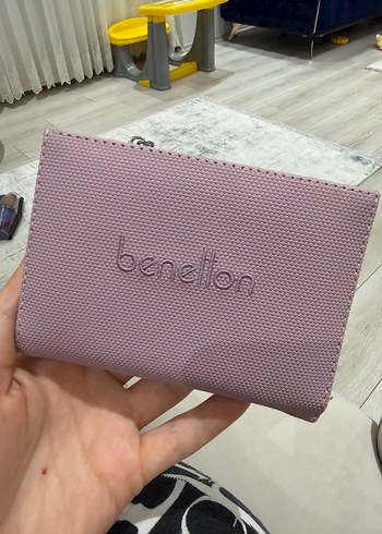Benetton Pudra Pembe Dokulu Cuzdan