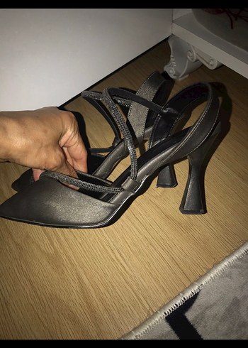 38 Beden Diger Bej Stiletto Topuklu Kadın Abiye Ayakkabı