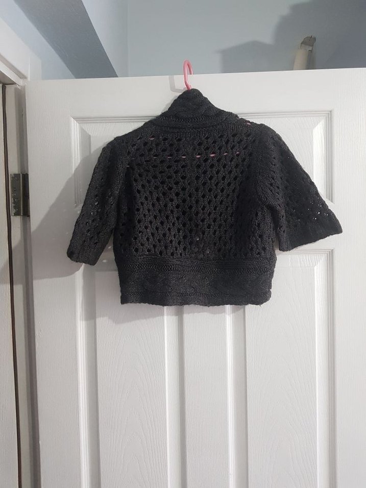 kadin  Siyah Triko Bolero - Görsel 2