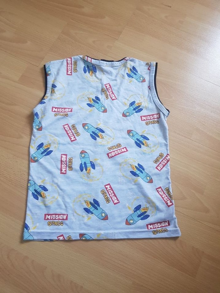 Renkli Baskılı Mavi Çocuk Atlet - Görsel 2