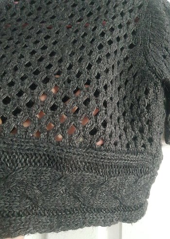 Kız Çocuk Siyah Örgü Bolero - Görsel 3