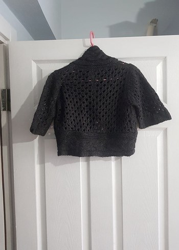 Kız Çocuk Siyah Örgü Bolero - Görsel 2