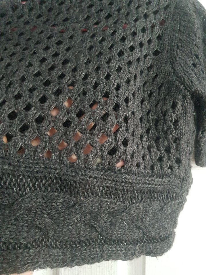 Kız Çocuk Siyah Örgü Bolero - Görsel 3