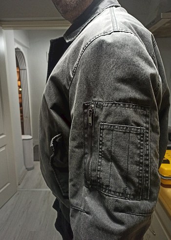 ZARA ESKİTİLMİŞ GRİ ERKEK PİLOT MONT - Görsel 3