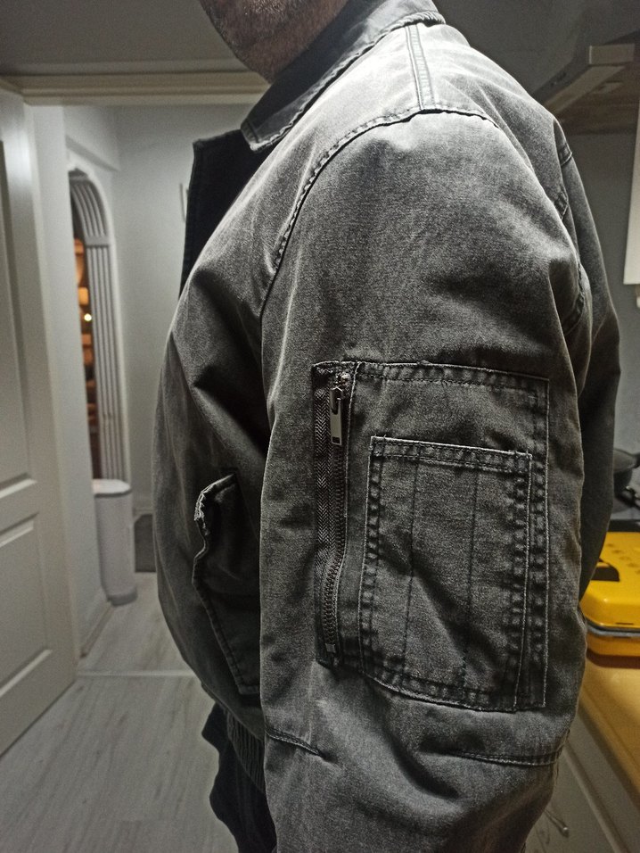 ZARA ESKİTİLMİŞ GRİ ERKEK PİLOT MONT - Görsel 3