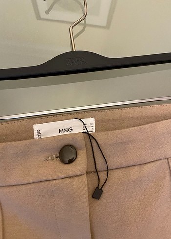 Bej Midi Kadın Kumaş Pantolon - Görsel 3