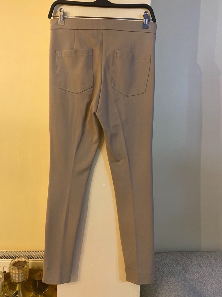 Bej Midi Kadın Kumaş Pantolon - Görsel 4