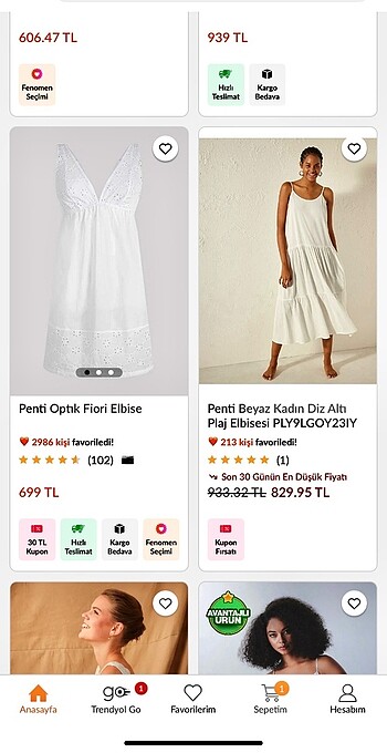 Penti Penti beyaz elbise