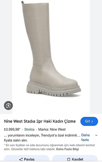 Nine West Nine west hakiki deri çizme