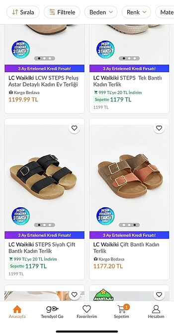 LC Waikiki Parmak arası terlik
