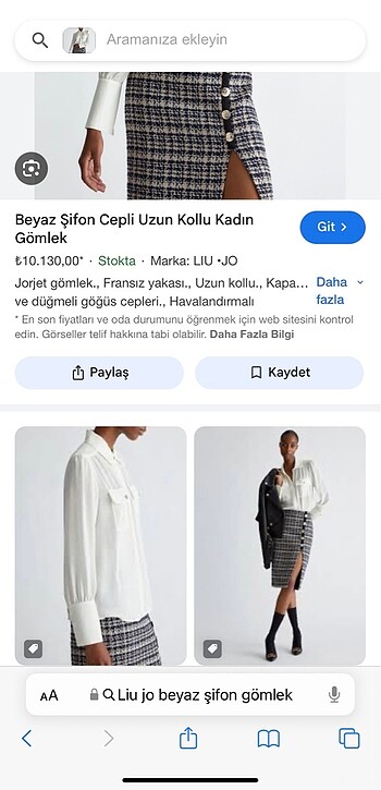 Liu Jo Liu Jo ipeksi şifon gömlek