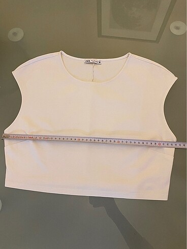 Zara Zara beyaz crop bluz