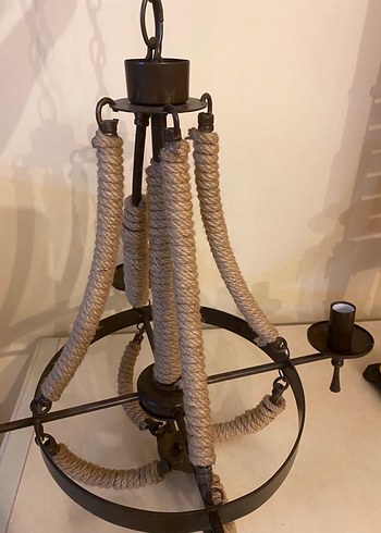Beden Lucea Halat Detaylı Metal Avize