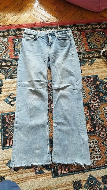 Flare kot pantolon 