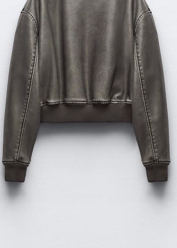Zara Zara suni deri bomber ceket