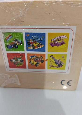 Sarı Roadster Ready Çocuk yapboz ahşaptır - Görsel 2