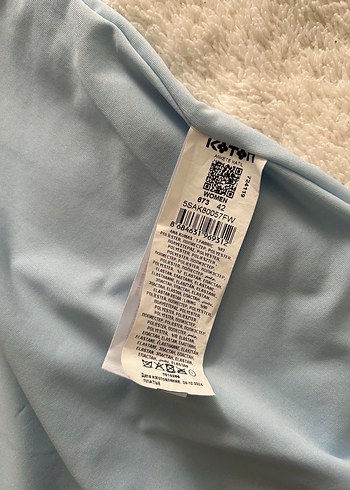 Mavi Taşlı Askılı Mini Koton Elbise - Görsel 8