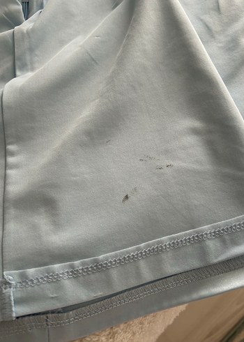 Mavi Taşlı Askılı Mini Koton Elbise - Görsel 10