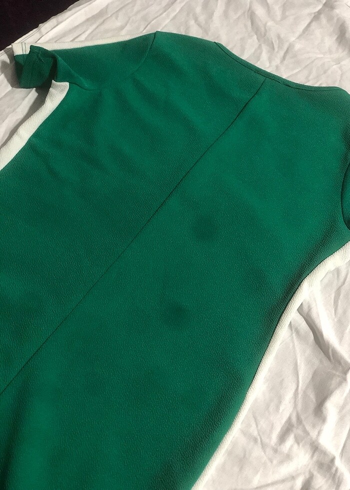 Yeşil Mini Elbise - Görsel 5