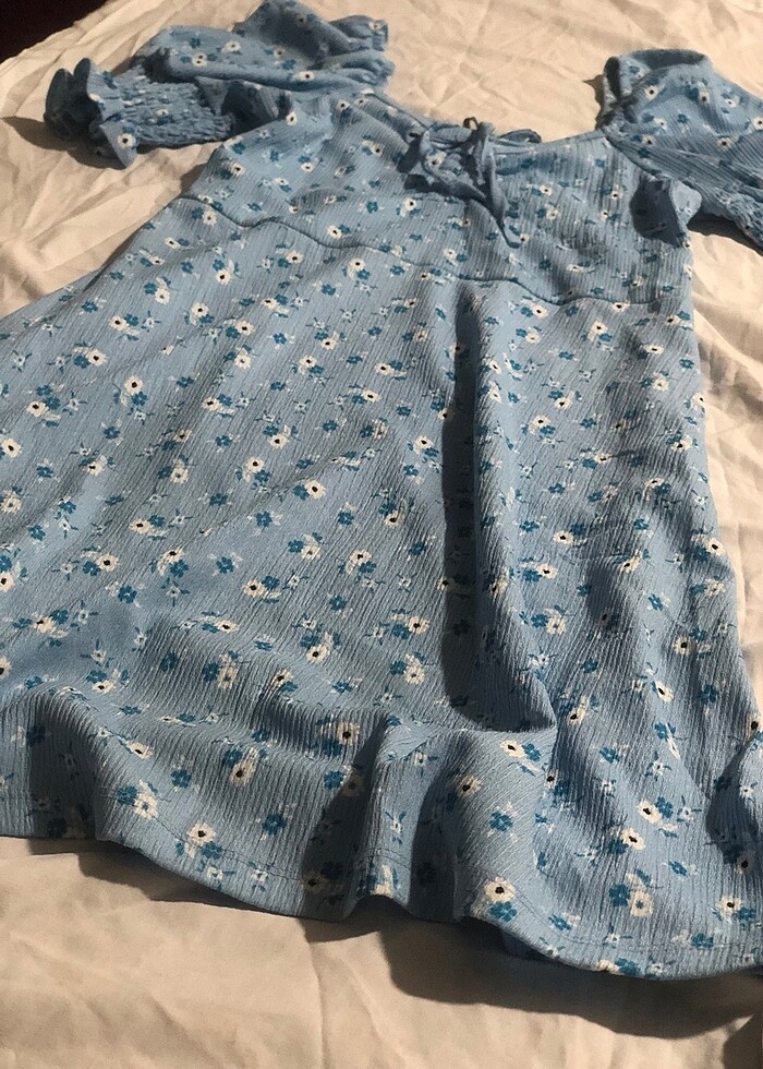 Mavi Kısa Elbise - Görsel 3