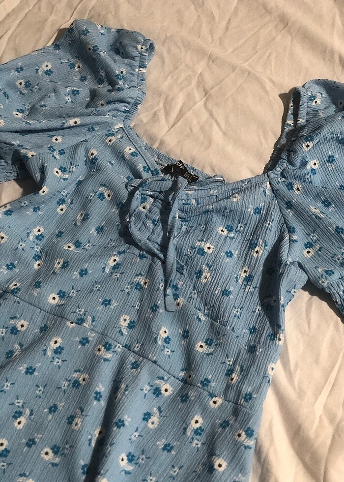 Mavi Kısa Elbise - Görsel 2