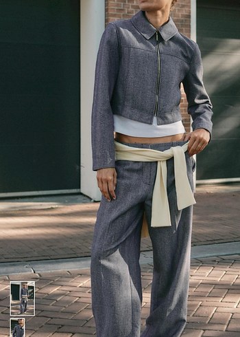 ZARA Gri Kadın Ceket - Görsel 2