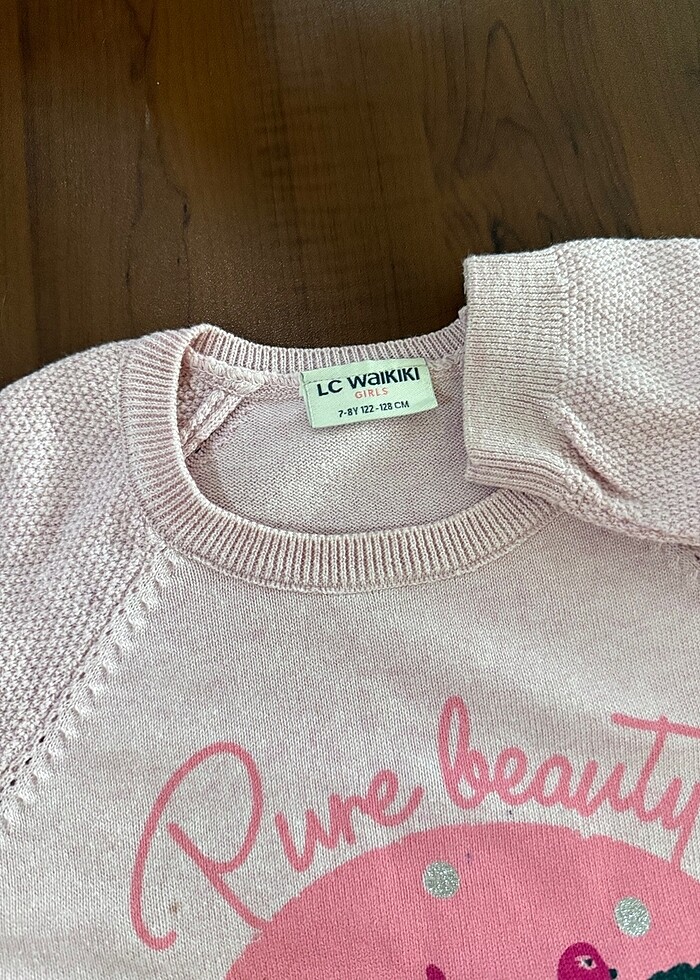 LCW kız çocuk hafif simli triko kazak - Görsel 4