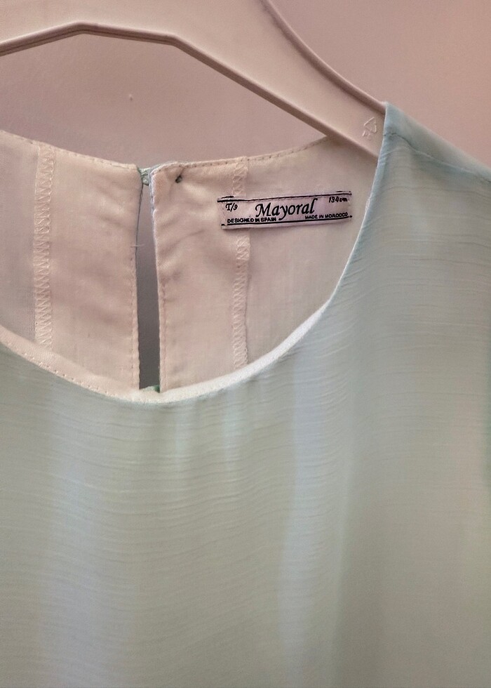 Mayoral Mint yeşili çok tiril elbise - Görsel 2