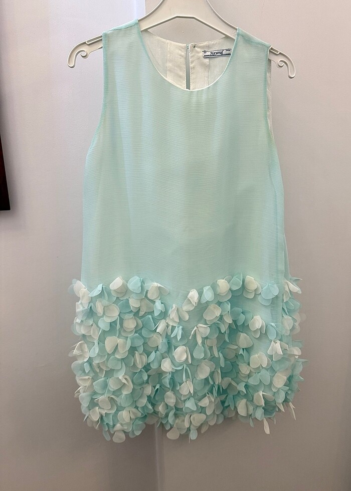 Mayoral Mint yeşili çok tiril elbise - Görsel 3
