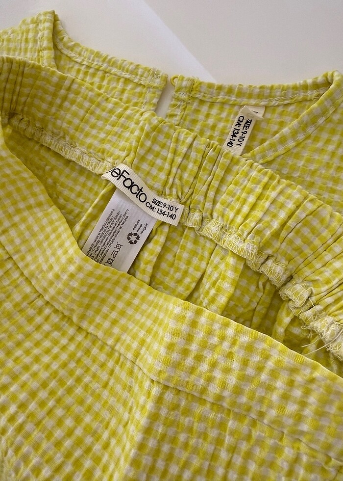 Harika yazlık takım limon sarı yeşil renkte - Görsel 2