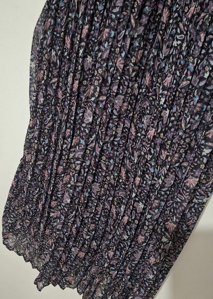 Pliseli elbise - Görsel 5