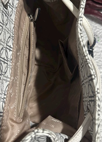 Beyaz Baskılı Kadın Sırt Çantası - Görsel 3