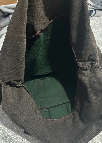 Zincir Detaylı Kahverengi Süet Kadın Çanta - Görsel 3