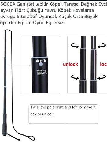 Köpek Oyun Çubuğu - Ayarlanabilir, Siyah - Görsel 3