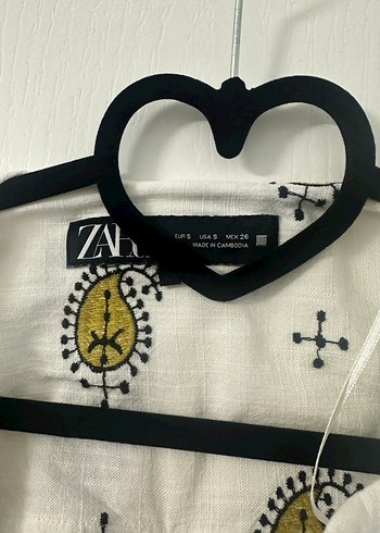 Nakışlı Bohem Beyaz Mini Bluz - Görsel 3