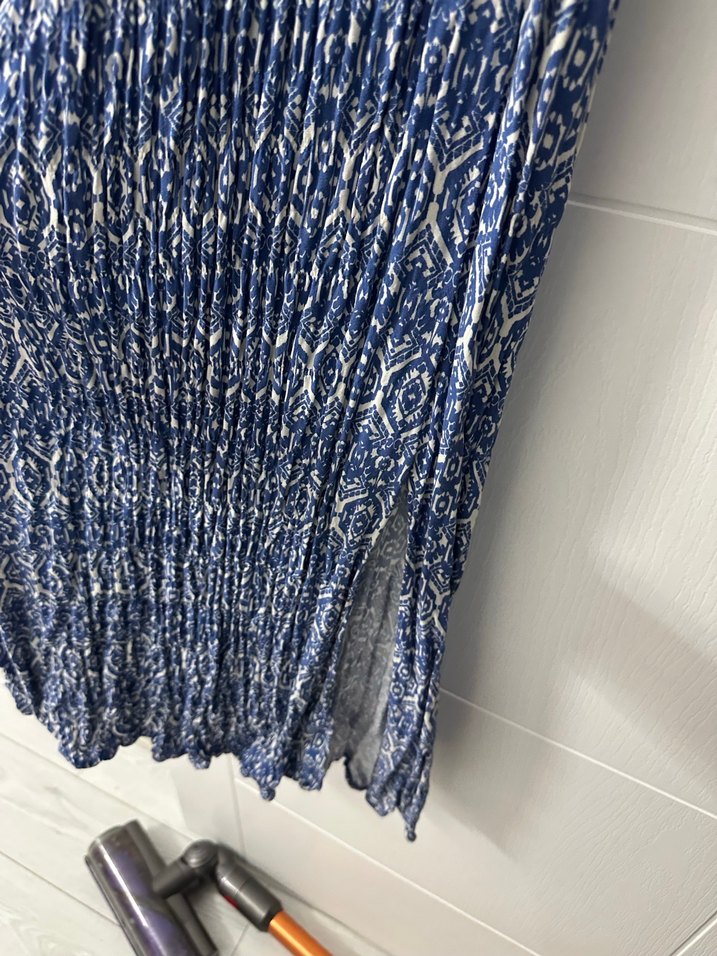 Kare yaka yarım kollu elbise - Görsel 2