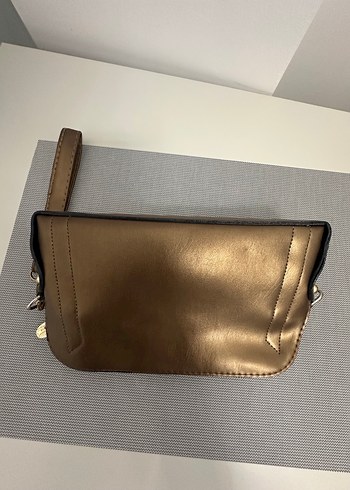 Kahverengi Deri Fermuarlı Kadın Çanta - Görsel 2