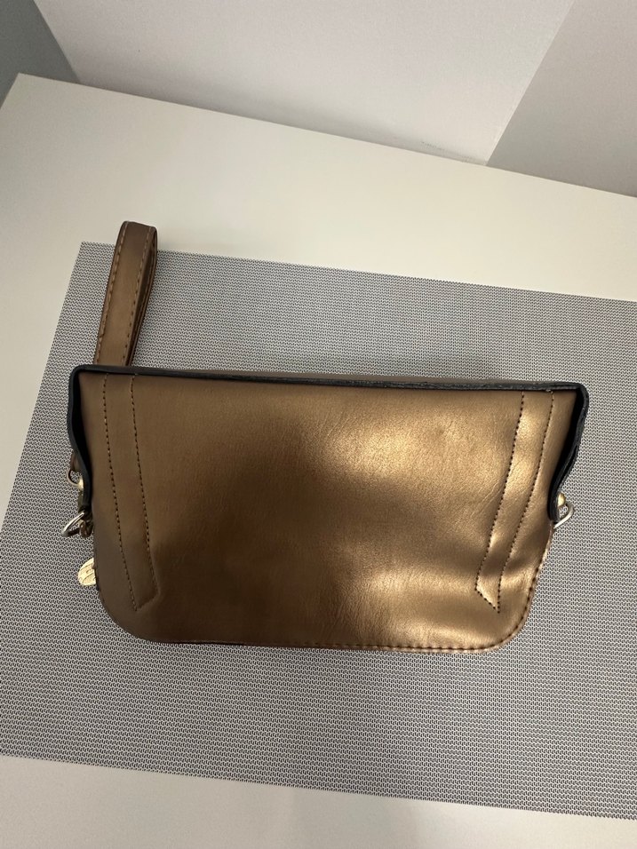 Kahverengi Deri Fermuarlı Kadın Çanta - Görsel 2