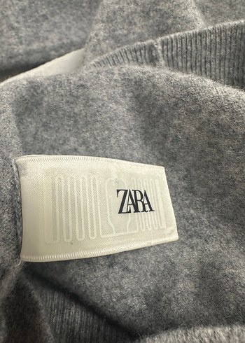 Gri Kadın Yün Örgü Basic Kazak - Görsel 4