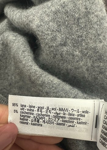 Gri Kadın Yün Örgü Basic Kazak - Görsel 5