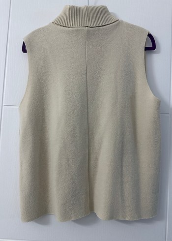 Bej Boğazlı Örgü Kadın Süveter - Görsel 2