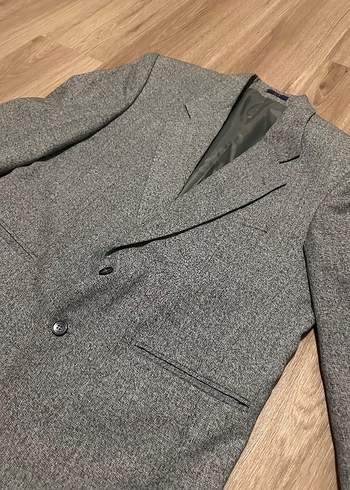 Gri mavi tonlu Erkek Yelek Ceket takımı Ofis Düğün - Görsel 2