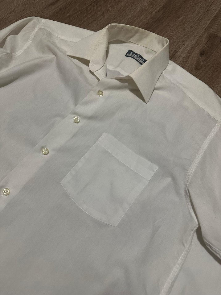 Beyaz Pamuklu Uzun Kollu Erkek Gömlek - Görsel 3