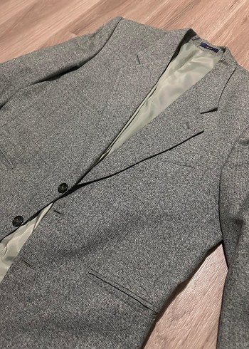 Gri yeşil tonlu Erkek Yelek Ceket takımı Ofis Düğün - Görsel 5